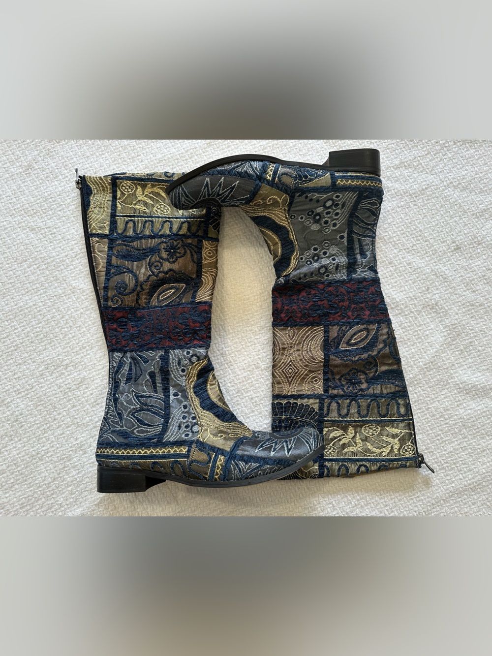 Ottoman Art Embroidered Tapestry Boots – Size 38 (US 7/7.5)